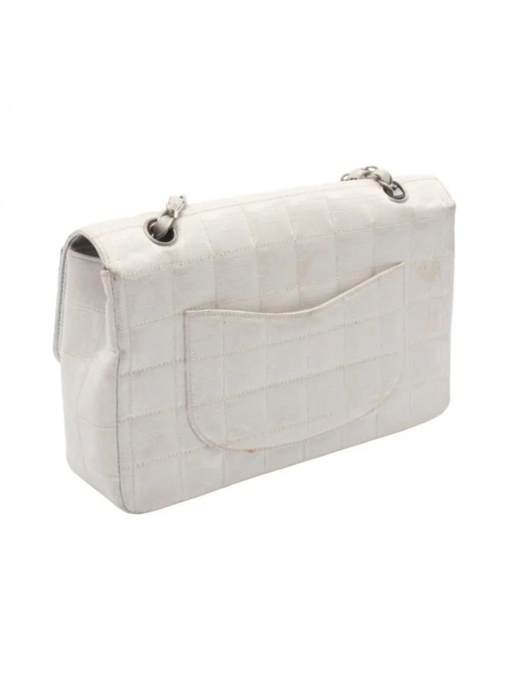 Chanel Shoulder Bag New Travel Line Silver Leather New Chain